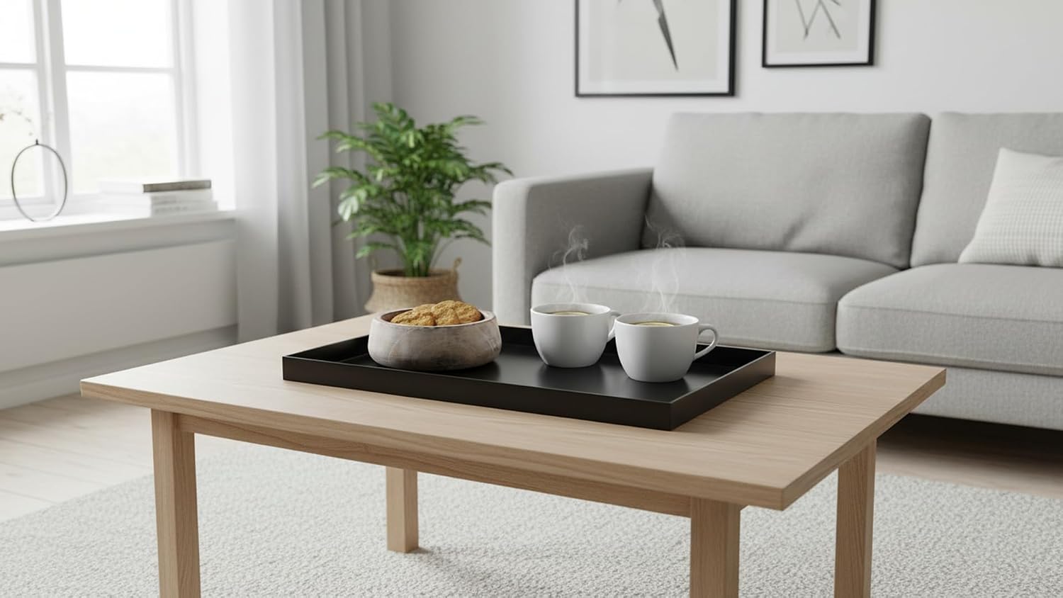 Handmade 6" Decorative Wooden Snack Serving Bowl For Dry Fruits Chips Coffee Table Countertop