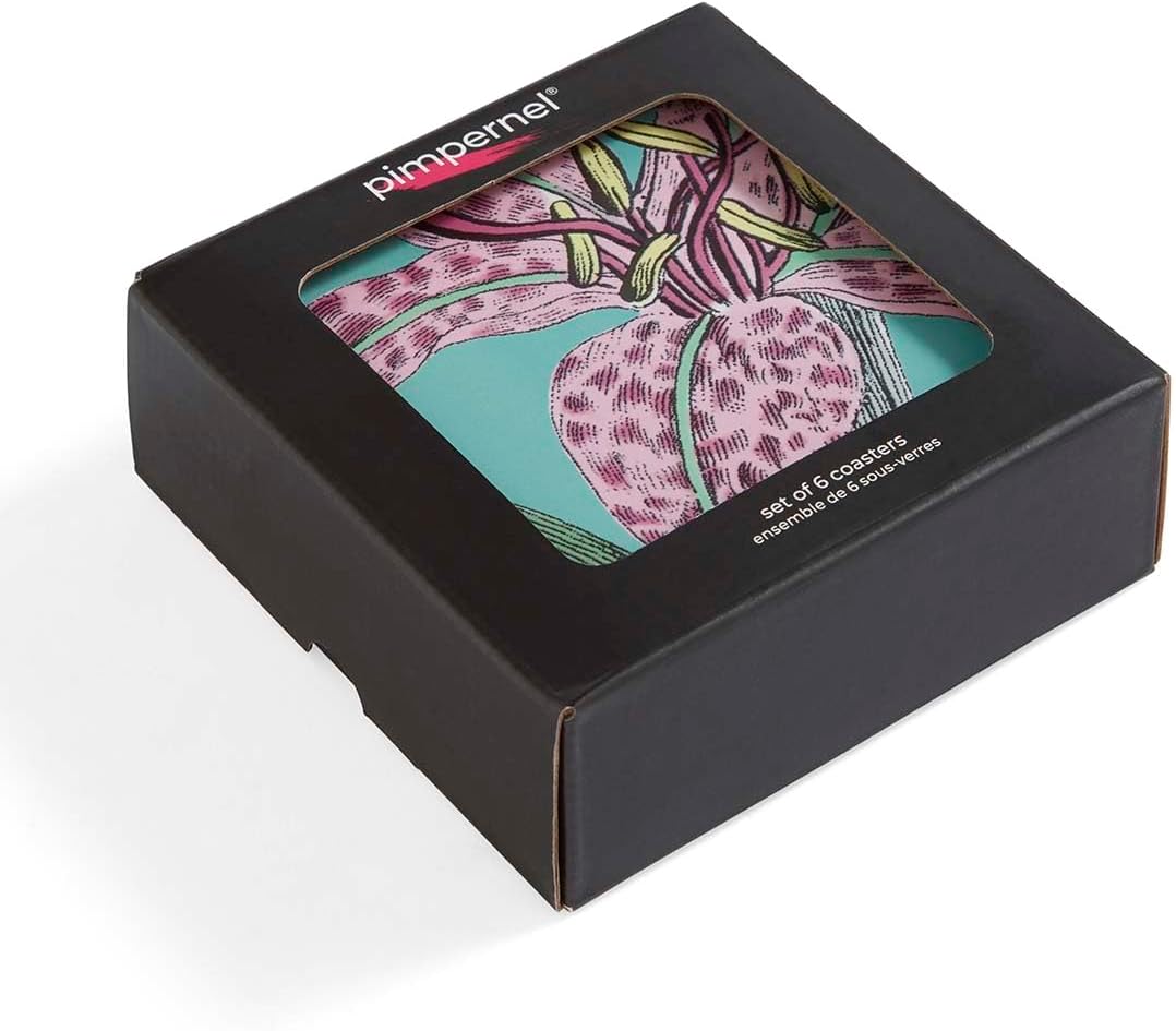 Floral & Butterfly Drink Coasters / Set of 6