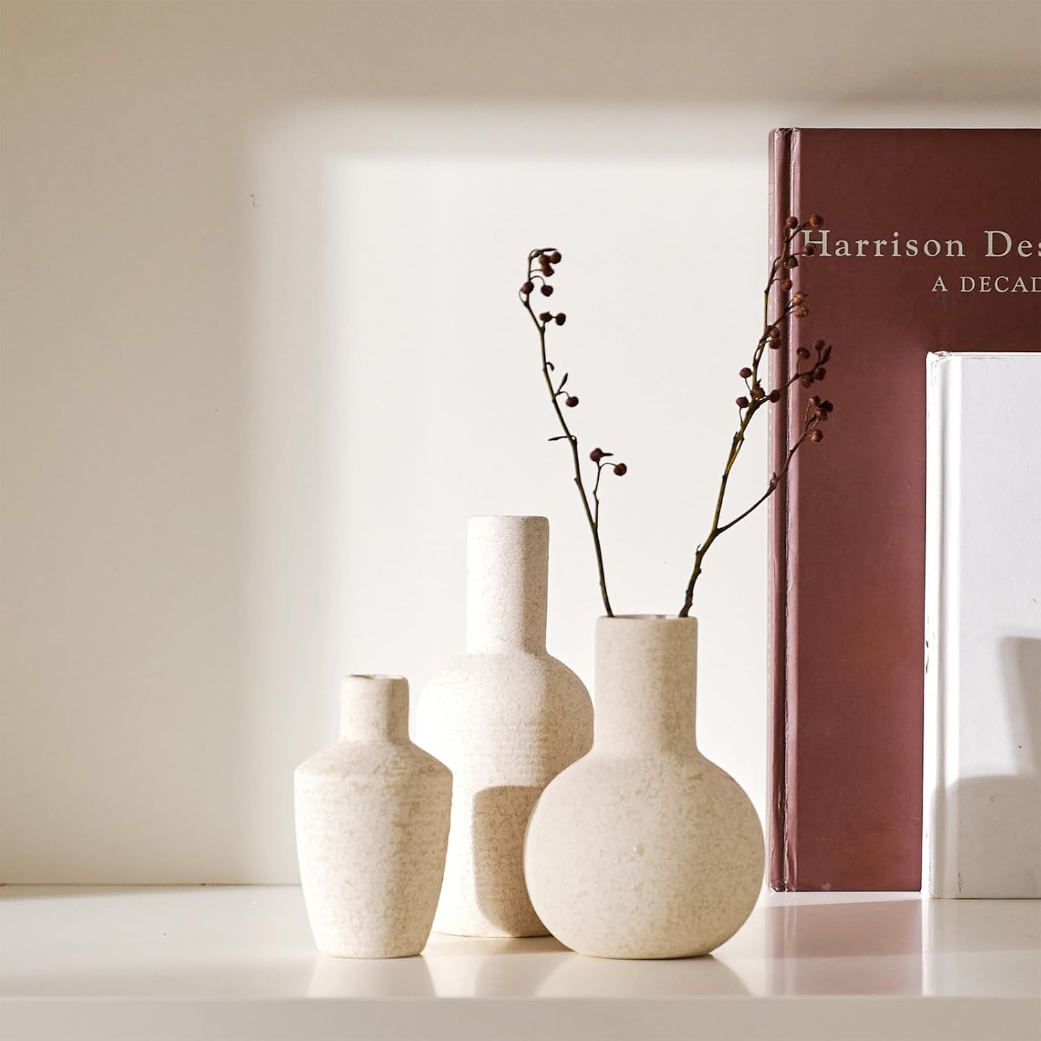 Ceramic Vase / Beige / Set of 3