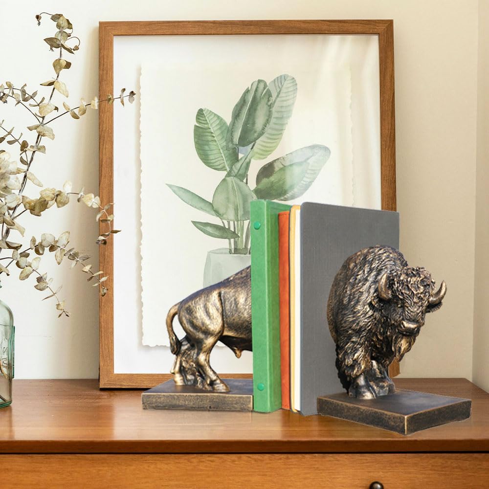 Vintage Non-Slip Base Book Holder / Copper Buffalo