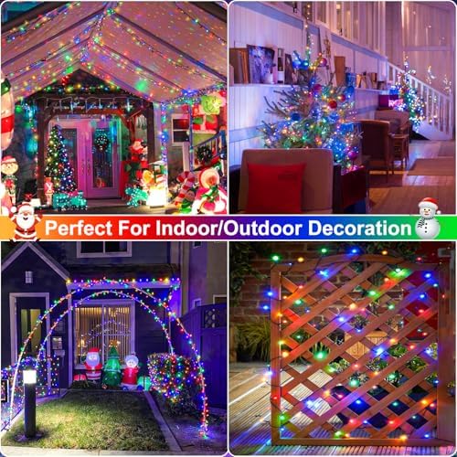 Multicolor Christmas Lights Outdoor, 66FT 200 LED Christmas Tree Lights
