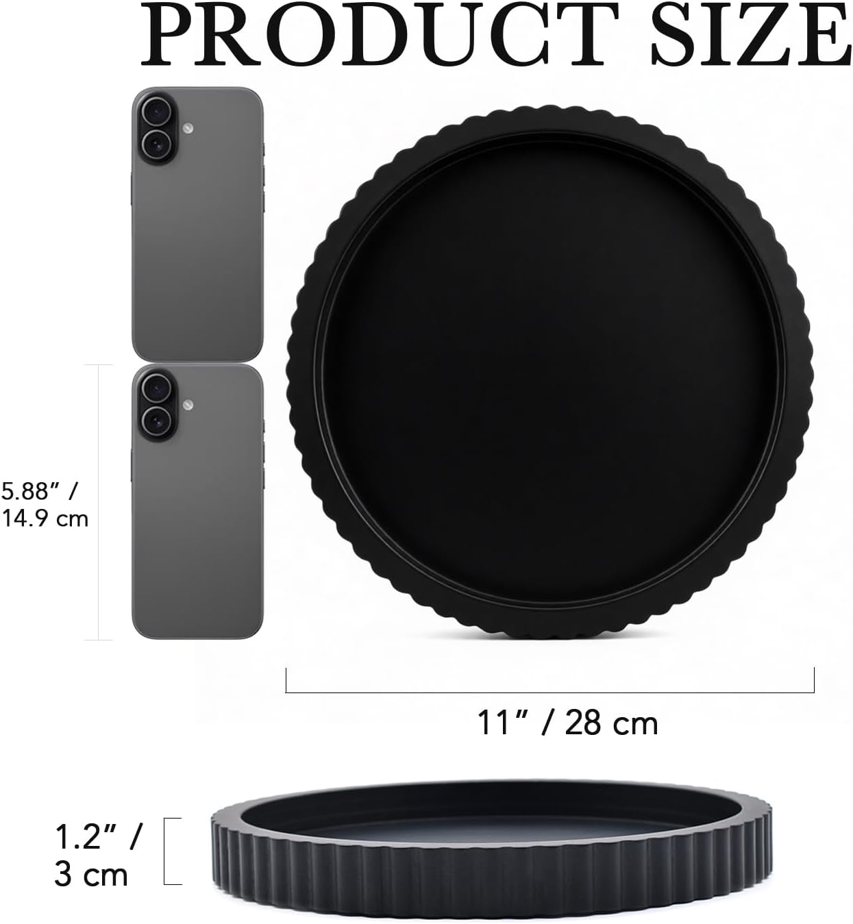 Modern Decorative Tray / Black