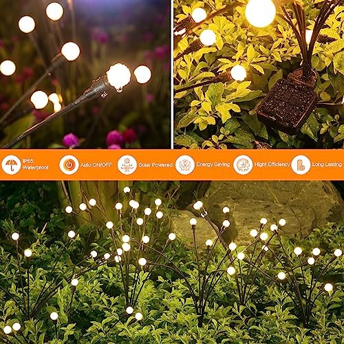 ASMAD Solar Lights Outdoor(2 Pack-16 LEDs),Solar Garden Lights,Fairy Lights