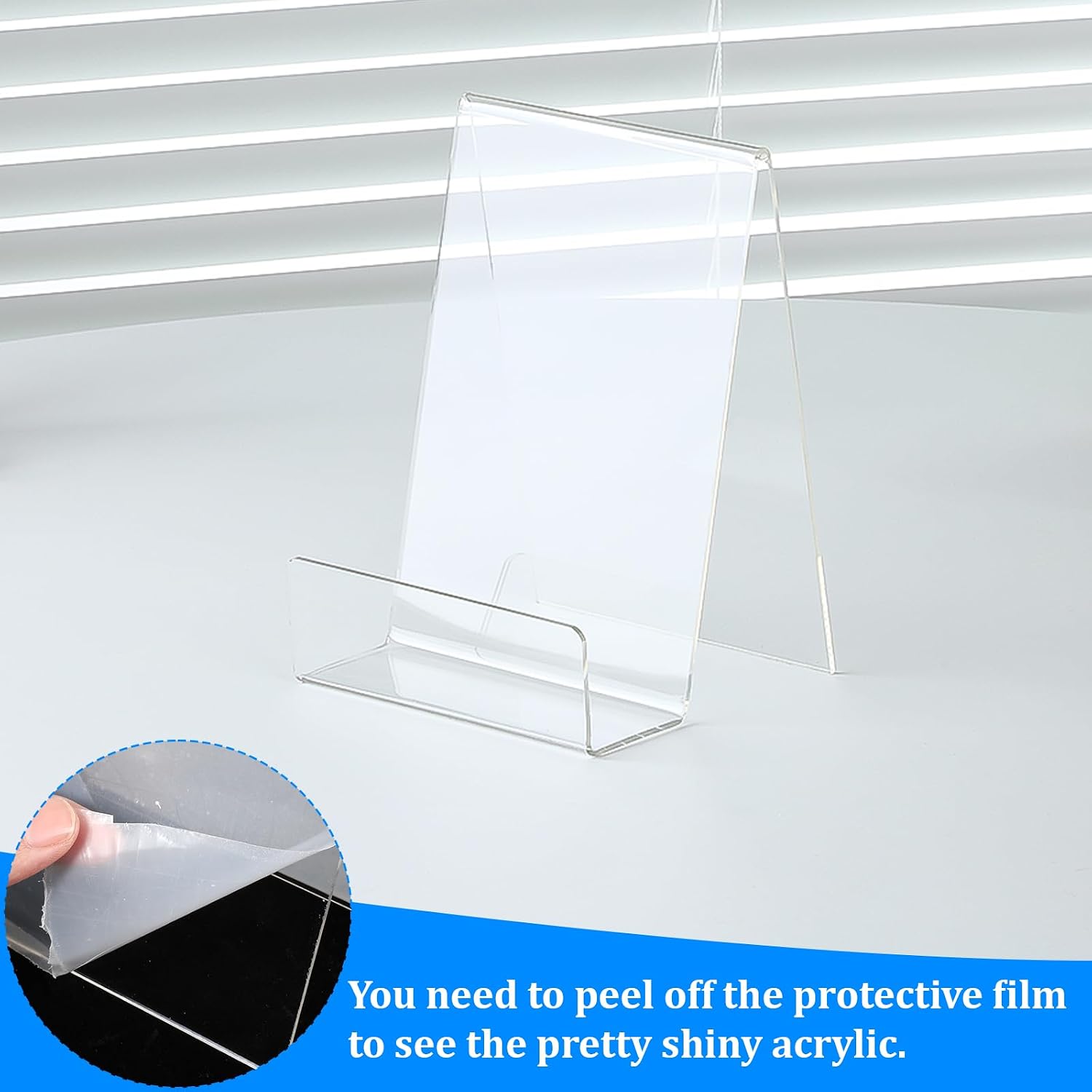 6'' x 4'' Acrylic Book Display Stand Book Stand Easel Tablet Holder / 4 x 6 / Clear / Set of 12