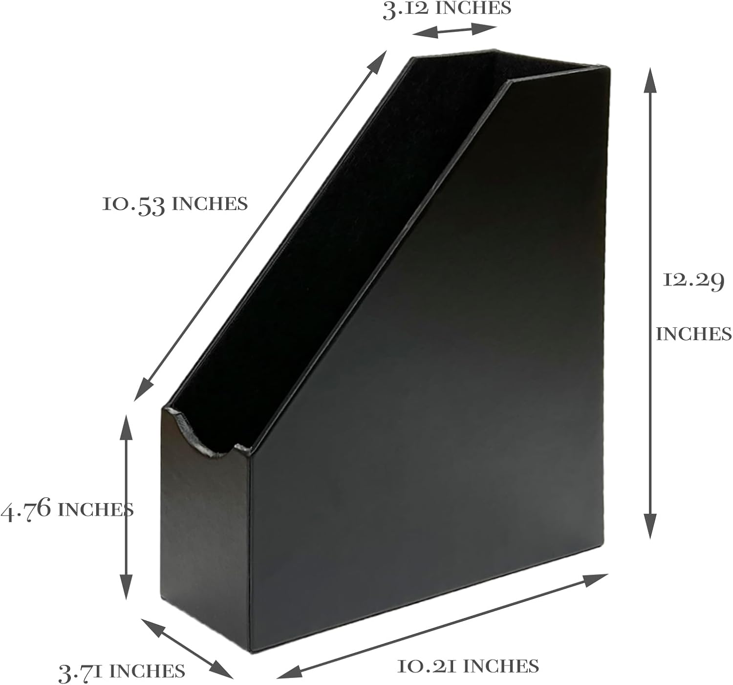 UnionBasic Magazine File Holder, Leatherette Desktop Document Organizer, Home Office Paper Holder File Storage