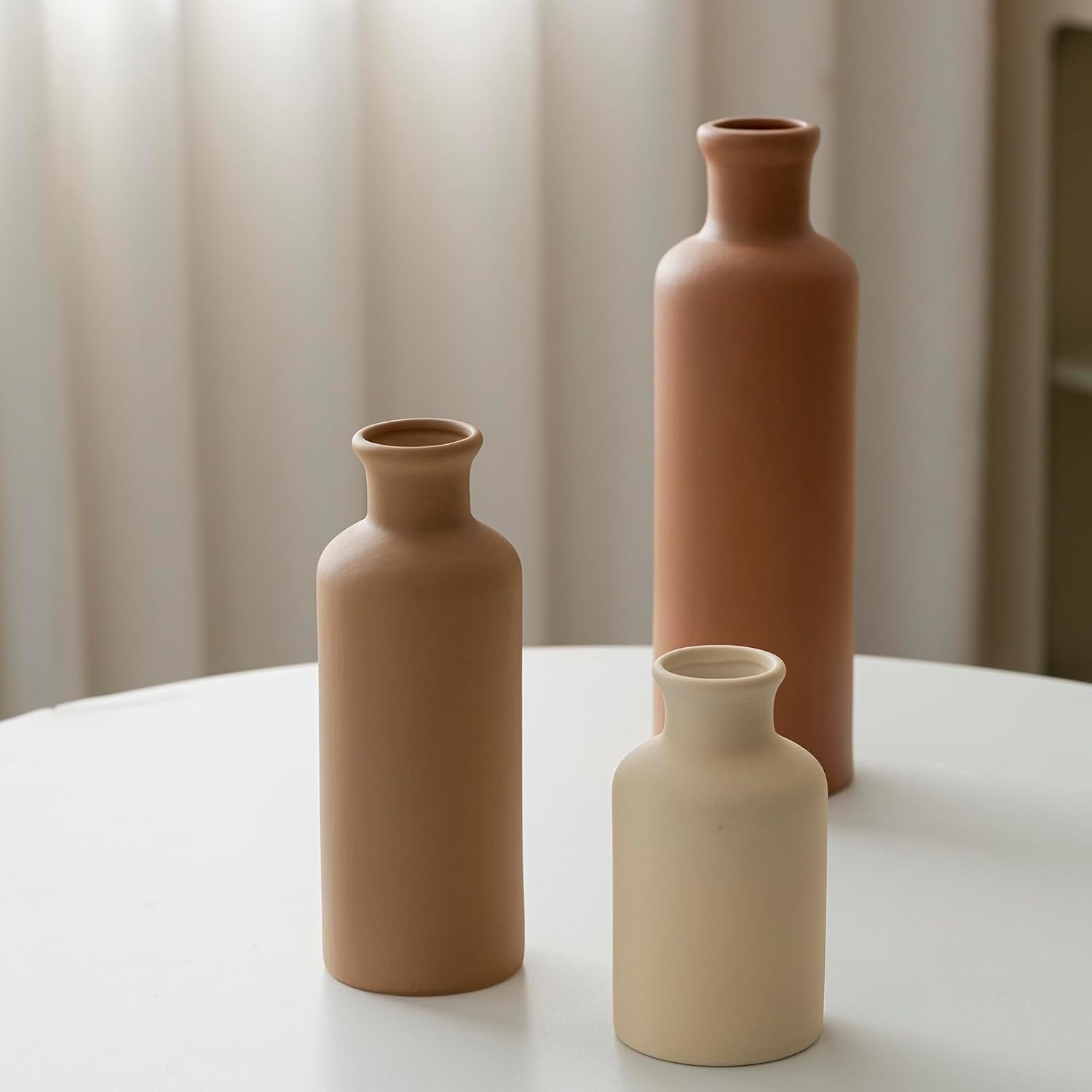 Modern Ceramic Vase / Coffee Mix / Set of 3