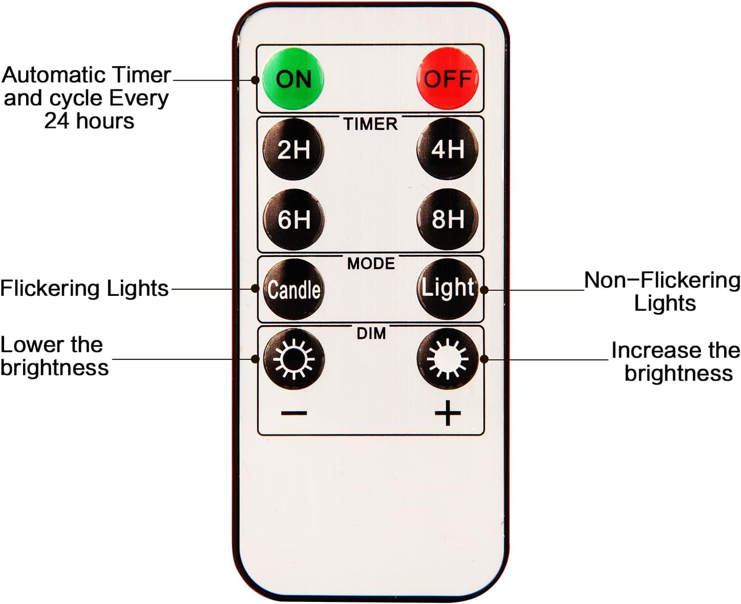 AKU TONPA 3" x 4" 5" 6" Set of 3 Flickering Flameless Candles Battery Operated Pillar Real Wax Electric LED Candle Set