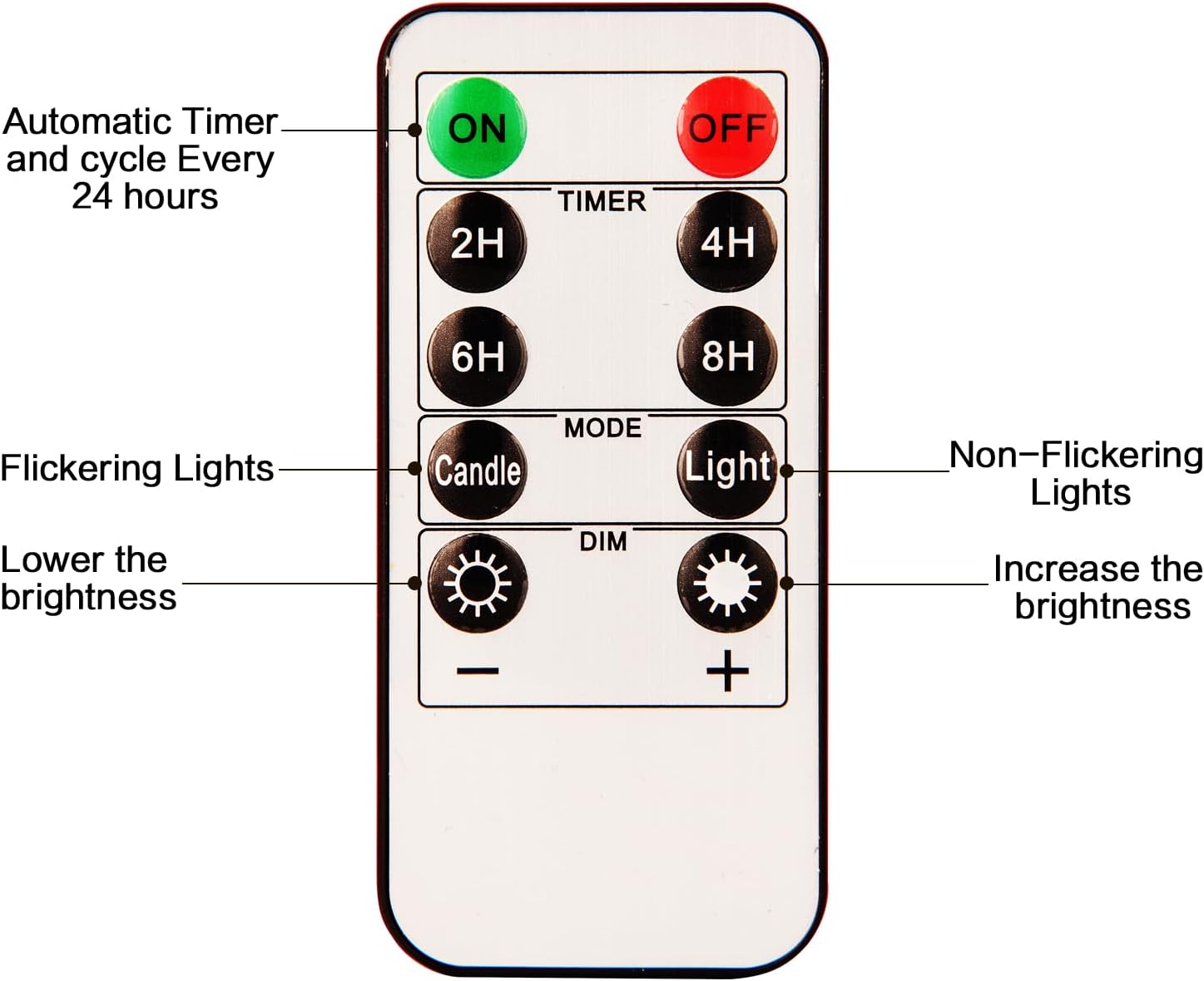 AKU TONPA 3" x 4" 5" 6" Set of 3 Flickering Flameless Candles Battery Operated Pillar Real Wax Electric LED Candle Set