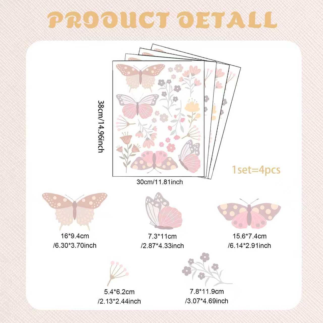 Butterfly Flower Wall Decals