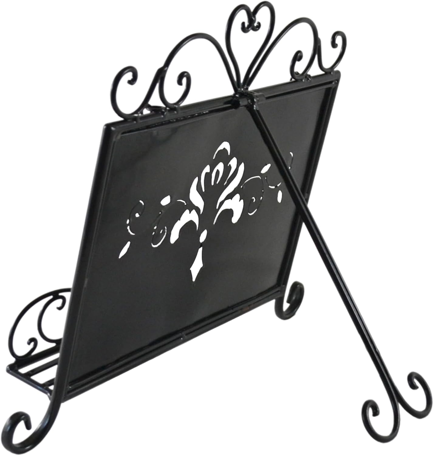 Westcharm Holiday Gift - Antique Metal Kitchen Cookbook Stand, Recipe Book Holder, iPad Holder, Cookery Book Easel with