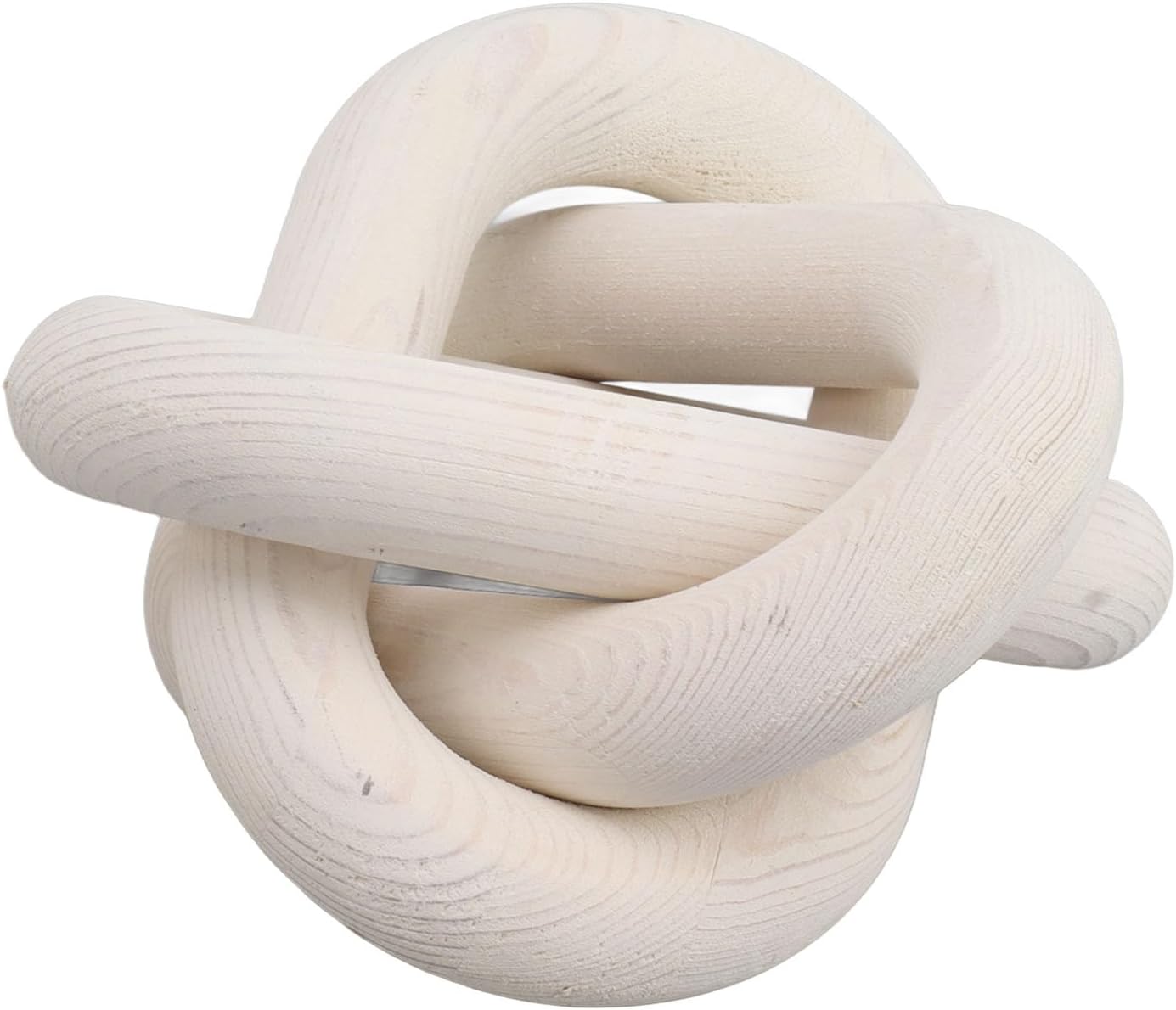 Wood Knot Chain Link Decor / White