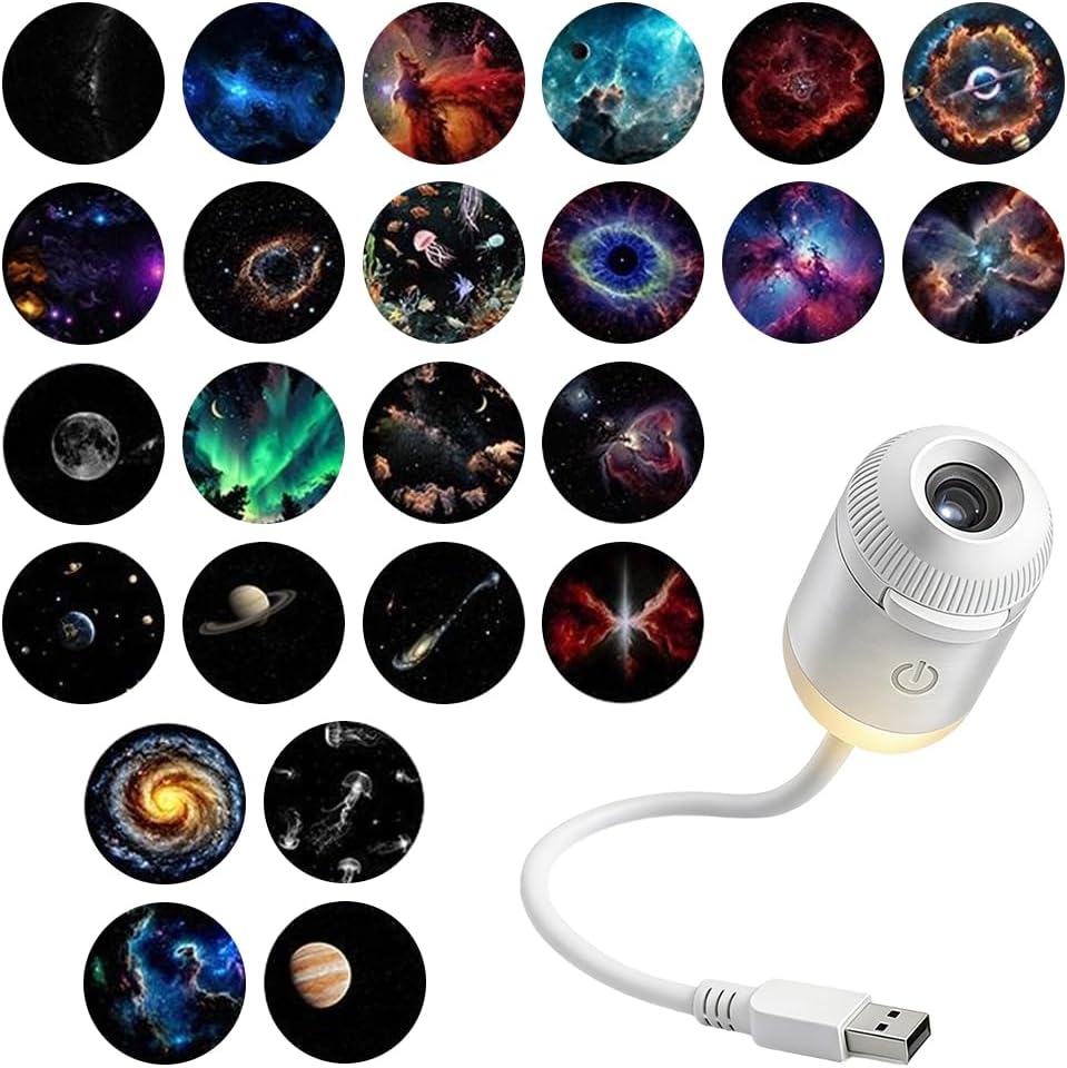 Briignite Night Light, Gold Night Lights Plug into Wall, LED Projector