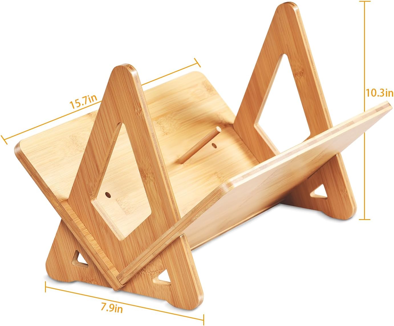 Bamboo Vinyl Record Holder 80-100 LP Record Stand, Quick Assembly Record Storage, Modern Design Organizer for Magazine