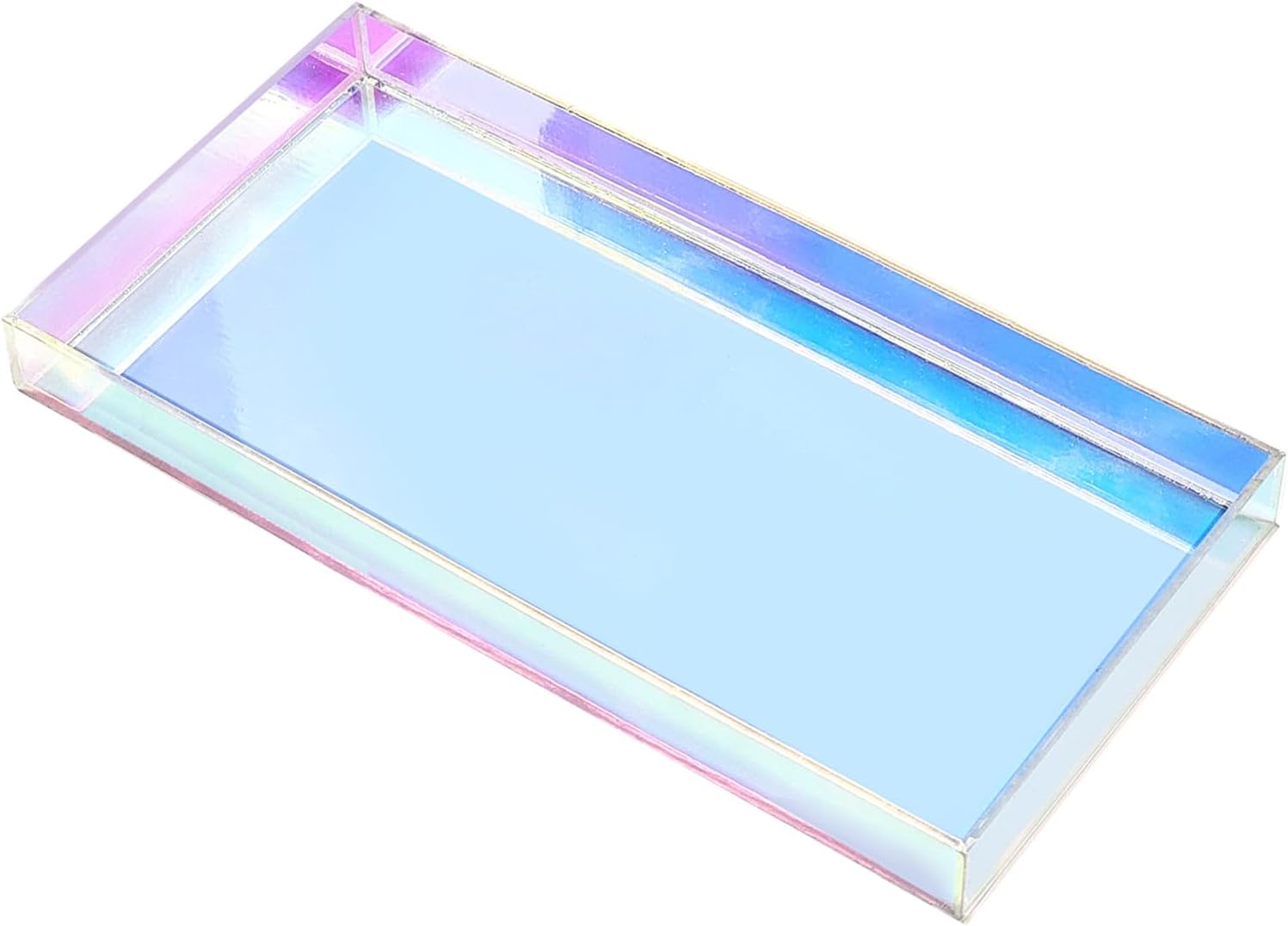 Iridescent Acrylic Vanity Tray / 10 x 5 x 1