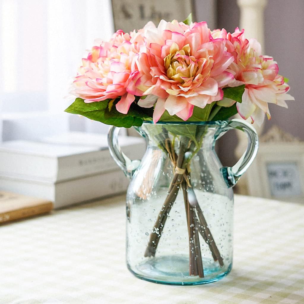 Seeded Glass Vase / 7" Tall / Clear