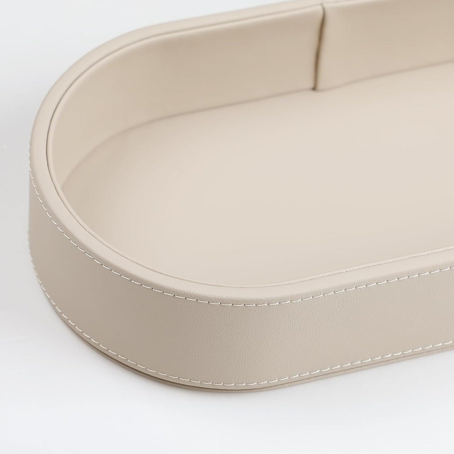 Oval Desk Valet Tray / Beige