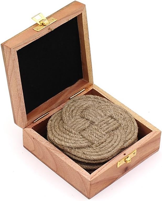 Wooden Box Holder / Beige / Set of 4