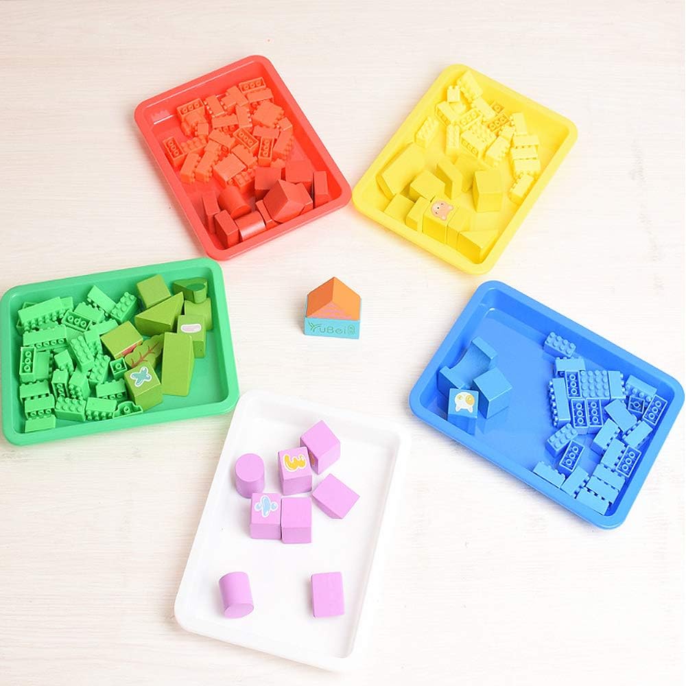 Plastic Art Trays for Adult Crafts / Multicolor / Set of 10