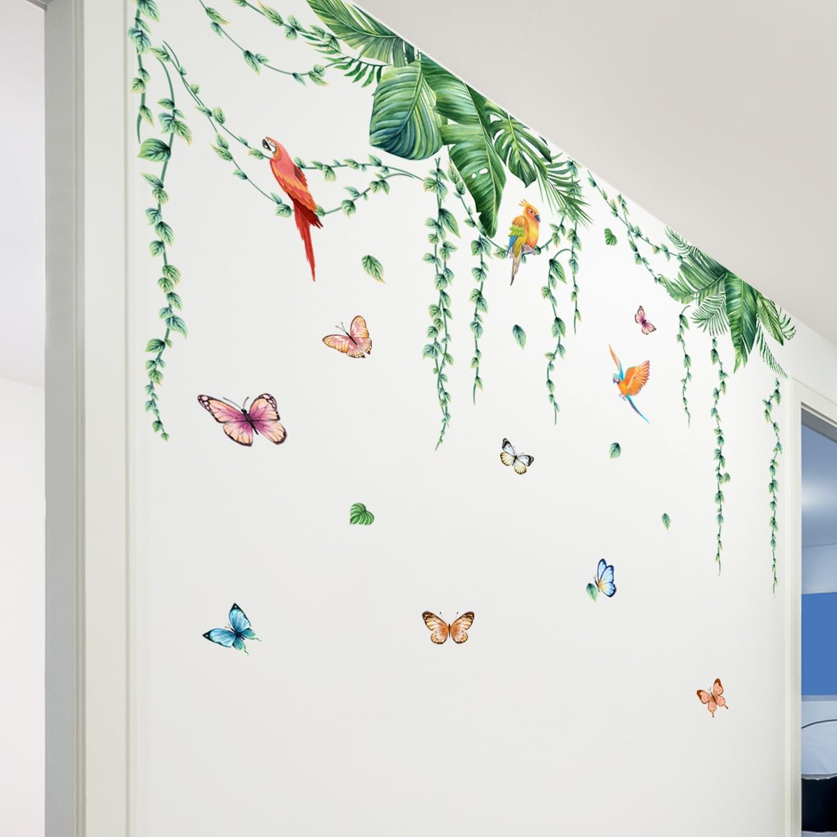 Jungle Wall Decals Peel and Stick / Green-a