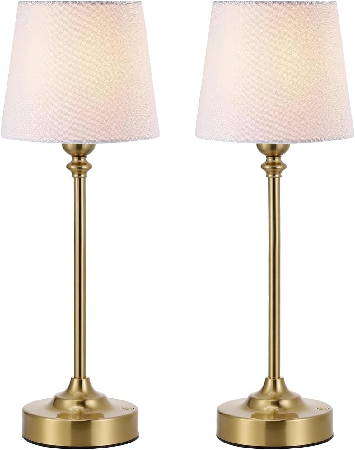 Kakanuo Cordless Table Lamps Rechargeable Set - 2 Pack Gold 4000mAH Battery Operated Lamps for Decor, 3000K Stepless