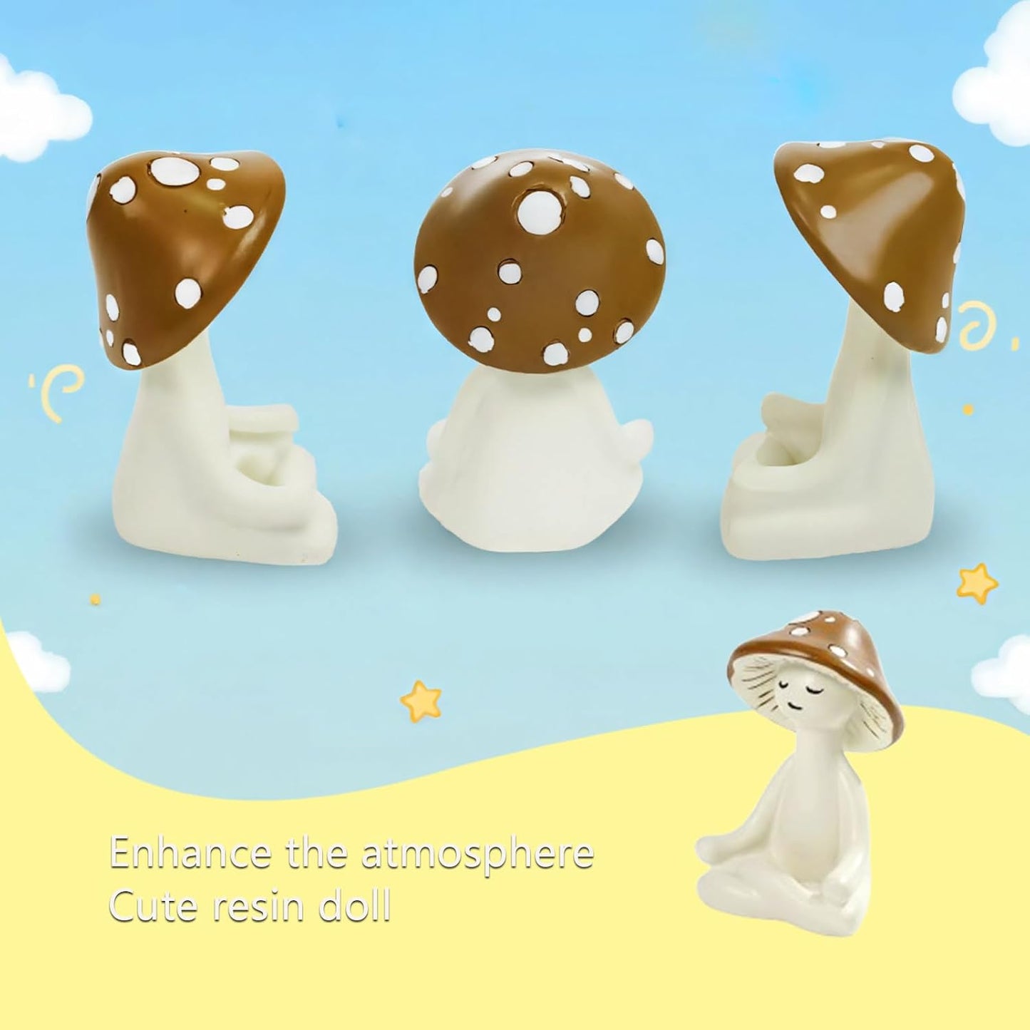 Meditating Mushroom Man Statue
