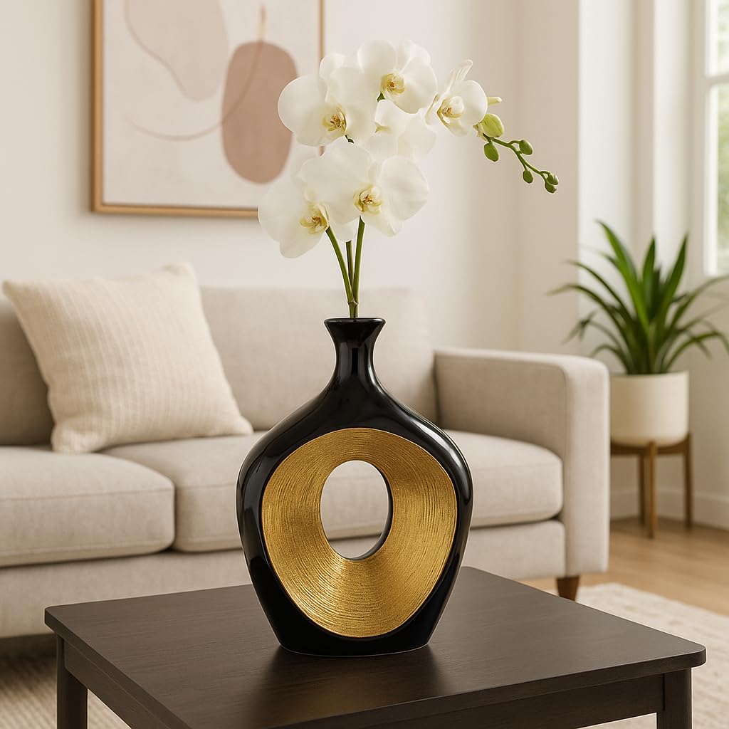 Ceramic Vase / Decorative Flower Holder / Multicolor