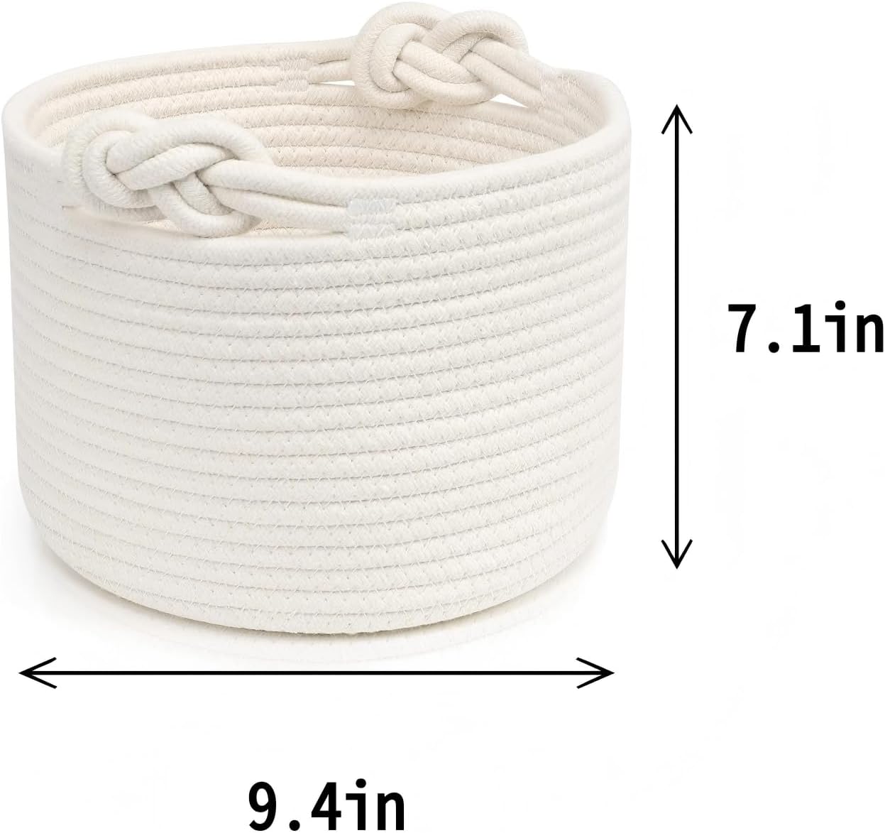 Storage Basket / Small Rope Basket / White