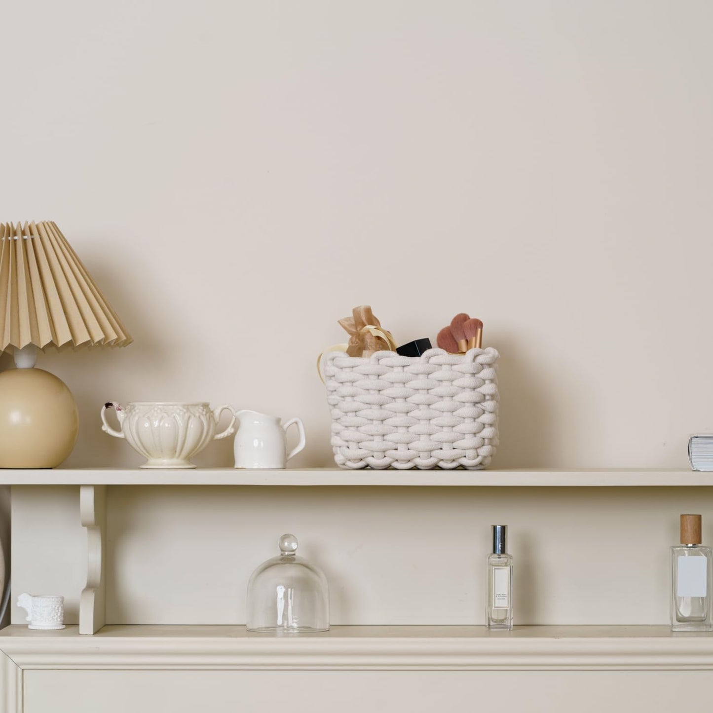 Small Woven Square Basket for Storage & Organizing
