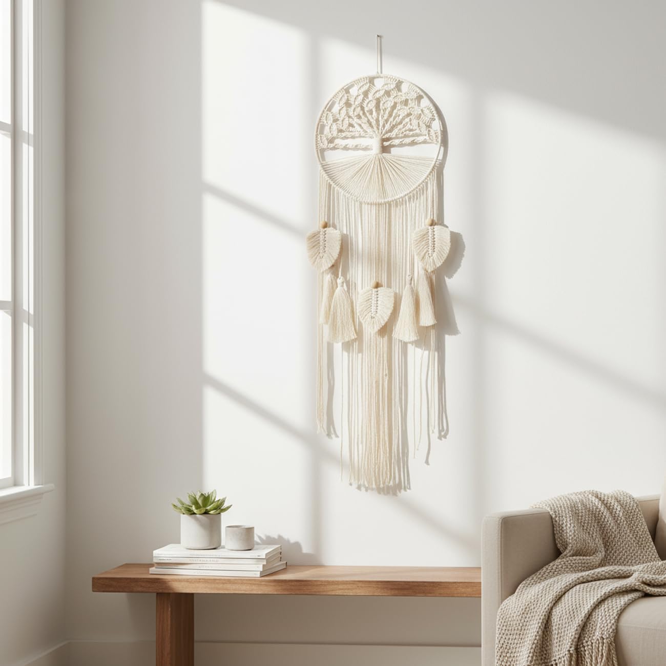 Handmade Woven Wall Art / Natural White