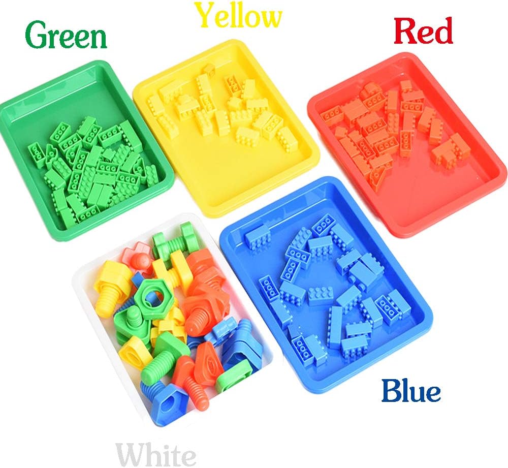 Plastic Art Trays for Adult Crafts / Multicolor / Set of 10