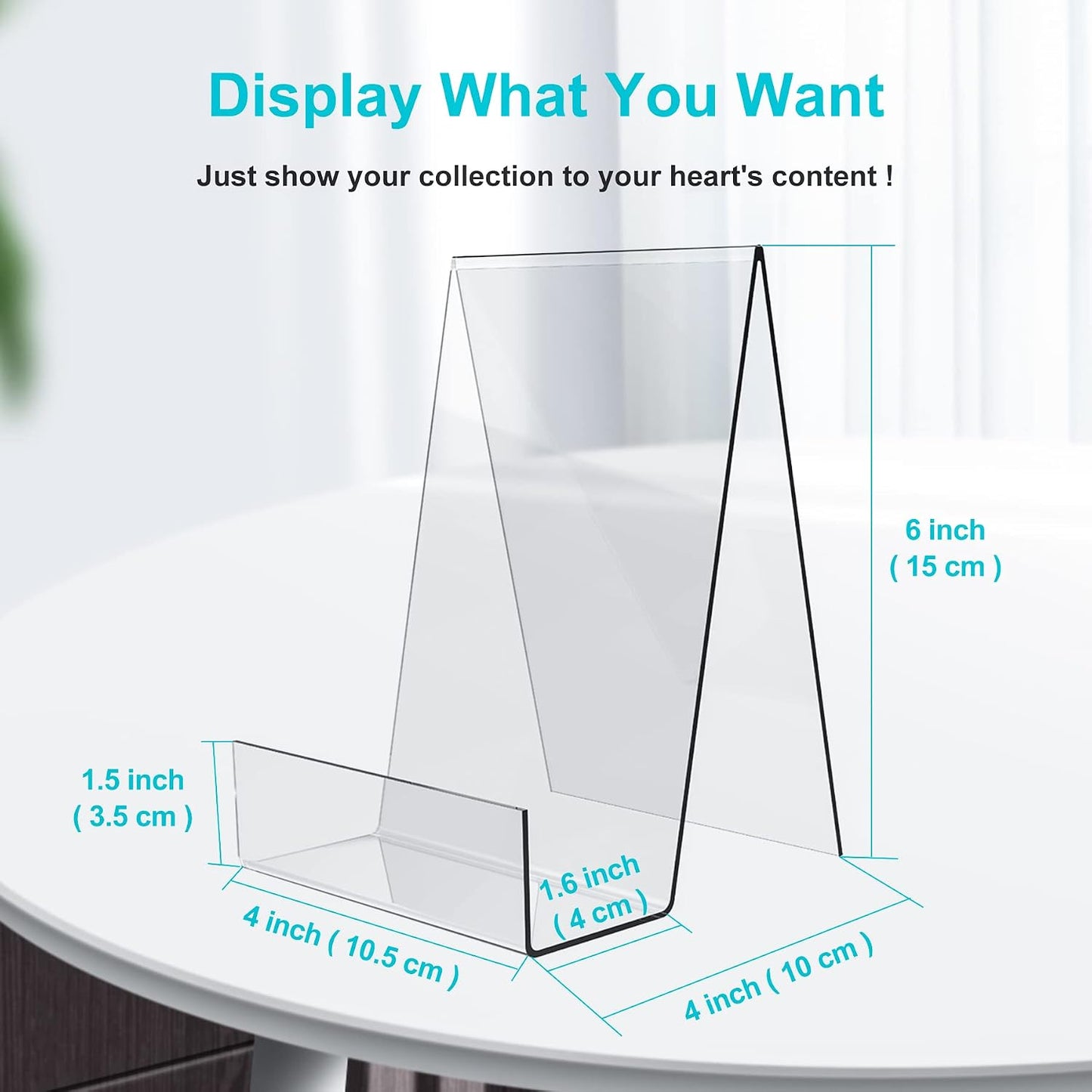 Acrylic Book Stand / Clear / 6 Inch