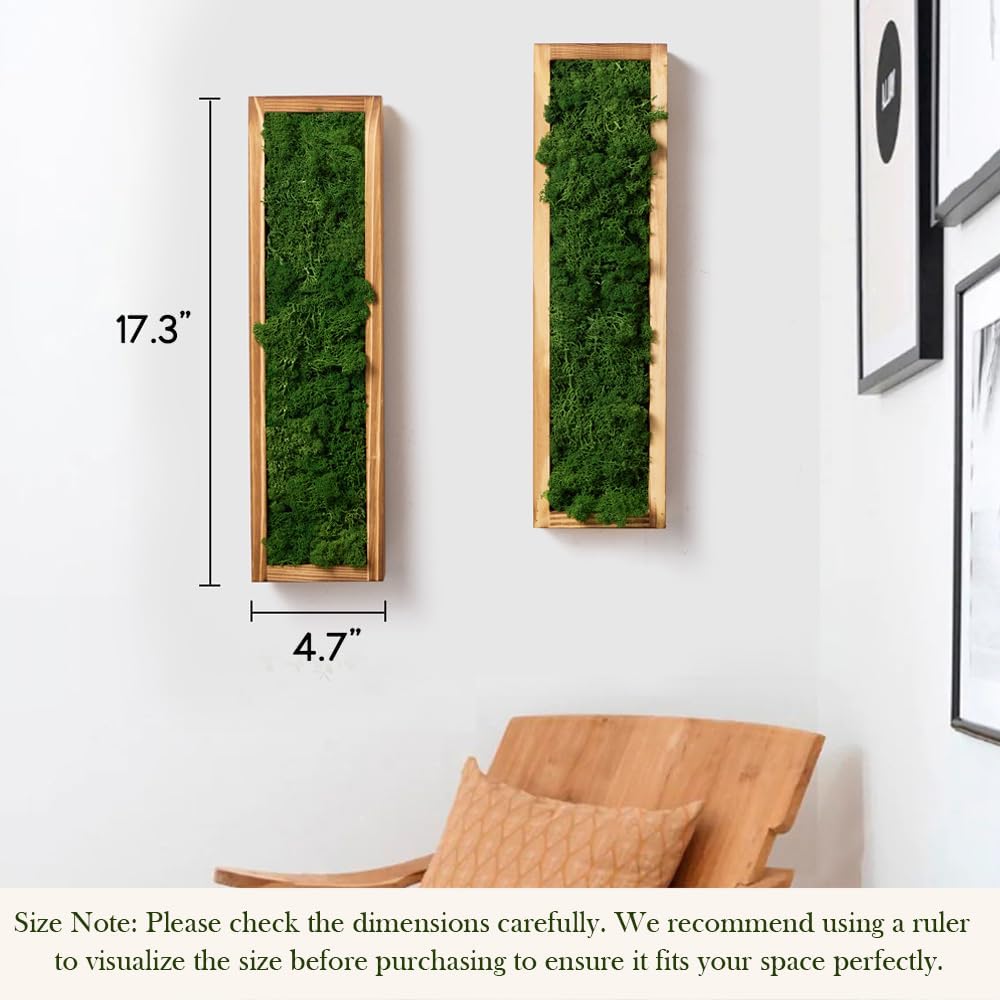 17.3- Vertical Wood Frame / Forest Green / 17.3in / Set of 2