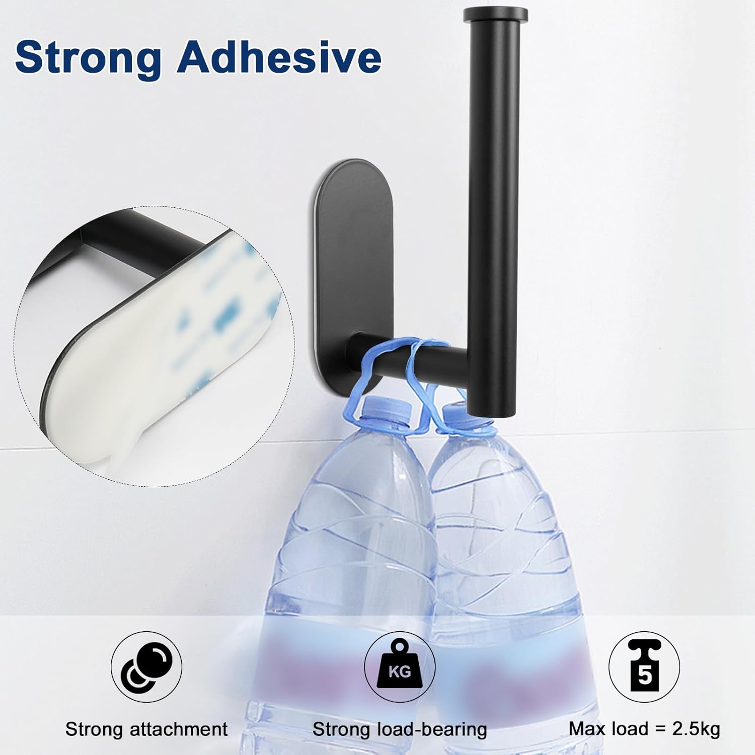 NearMoon Toilet Paper Holder Self Adhesive, Premium Thicken SUS304 Stainless Steel Rustproof Adhesive Toilet Roll