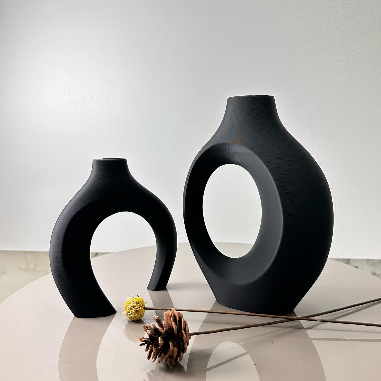 Ceramic Vase Set / Black