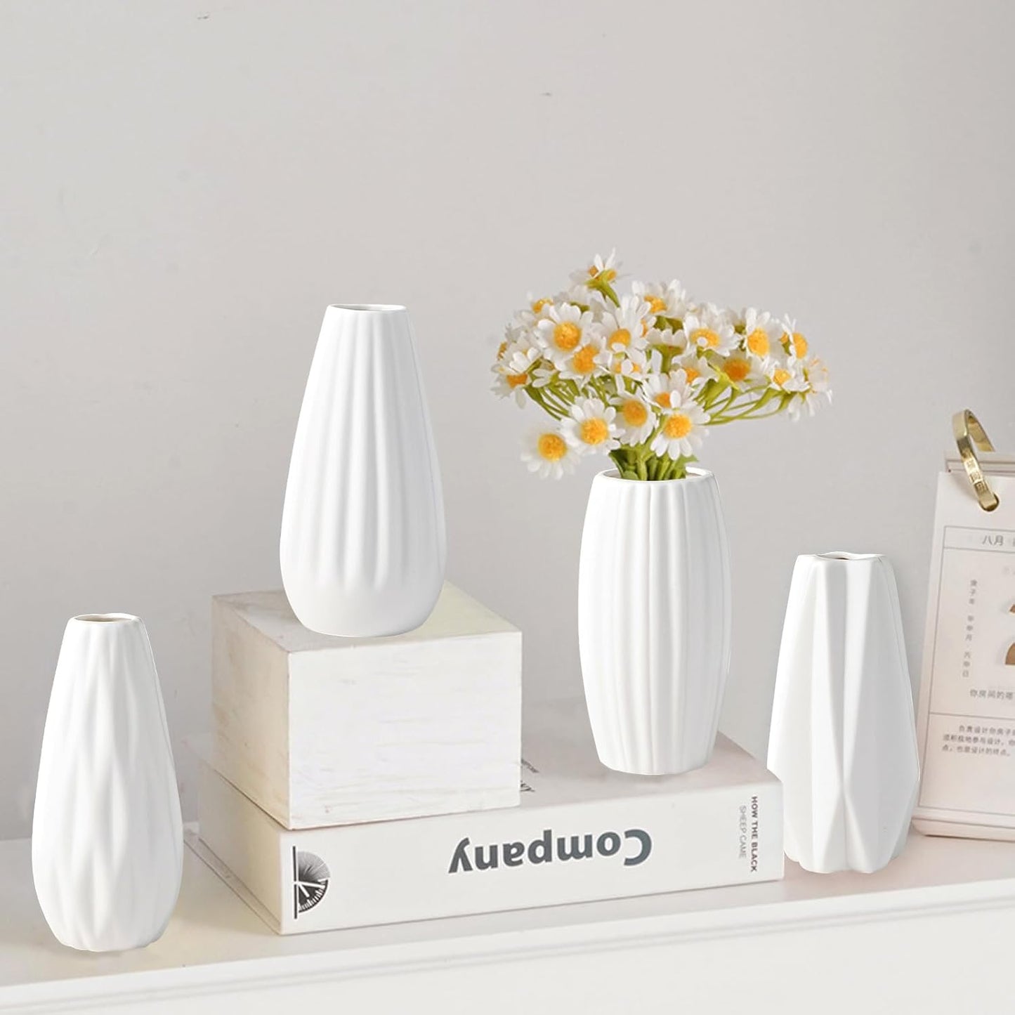 5'' Ceramic Bud Vases / 01 / White / Set of 20