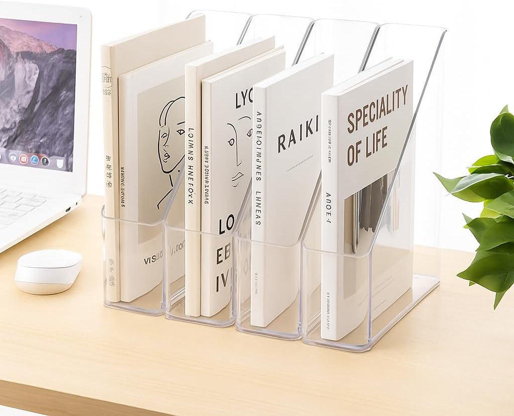 Acrylic Magazine Holder / Clear / Set of 3