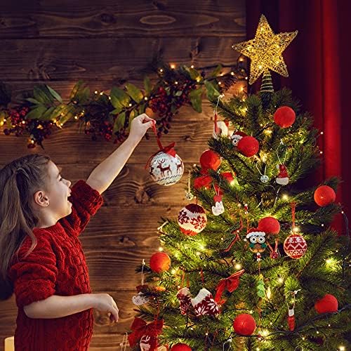 Christmas Tree Toppers Xmas Glitter Gold Hollow Star Treetop Topper