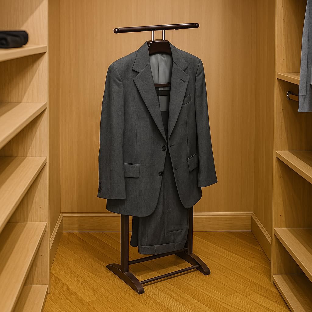 Proman Products Knight Valet Sand with Tie Bar, Tray & Trouser Bar