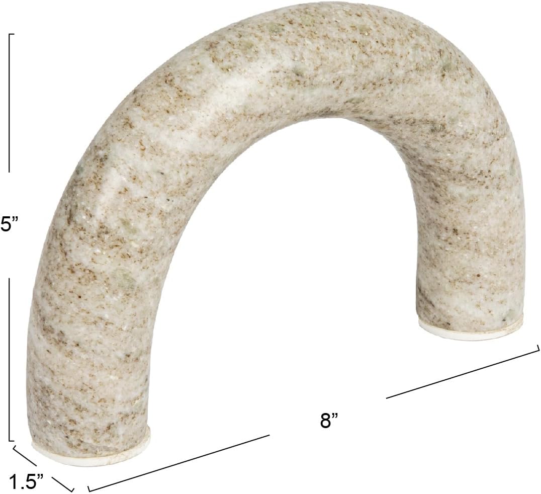 Creative Co-Op Marble Arch Tabletop Shelf Decor / Beige