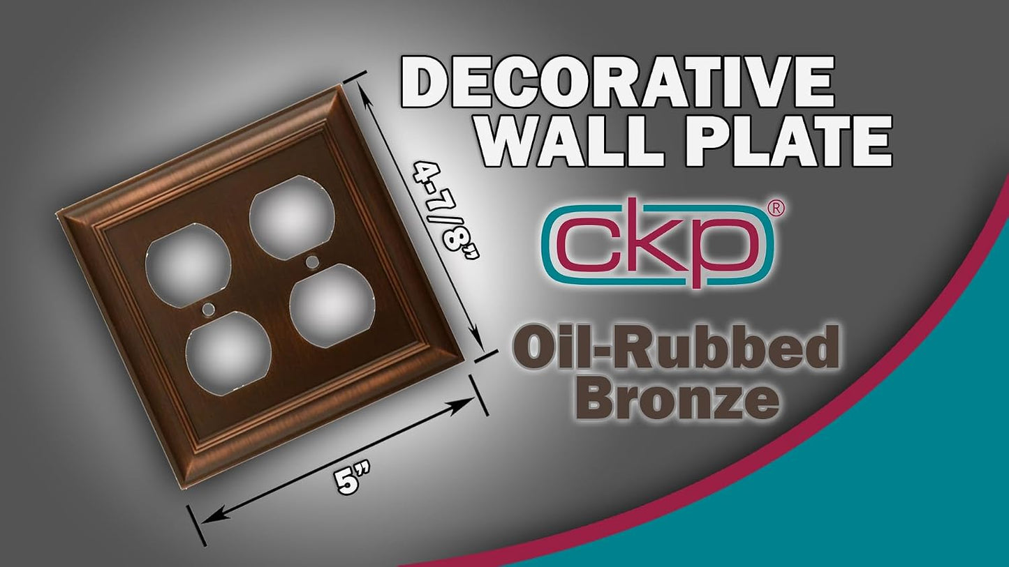 Cool Knobs and Pulls (CKP) Impressions Collection, 31194 Decorative Double Duplex Wall Plate/Outlet Cover, Long Lasting
