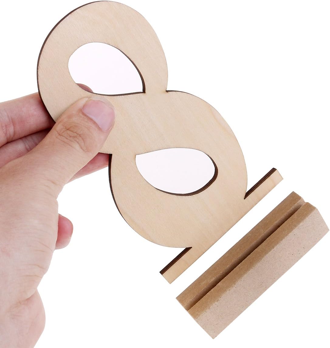 ROSENICE 20pcs 1-20 Wooden Wedding Table Number Holders