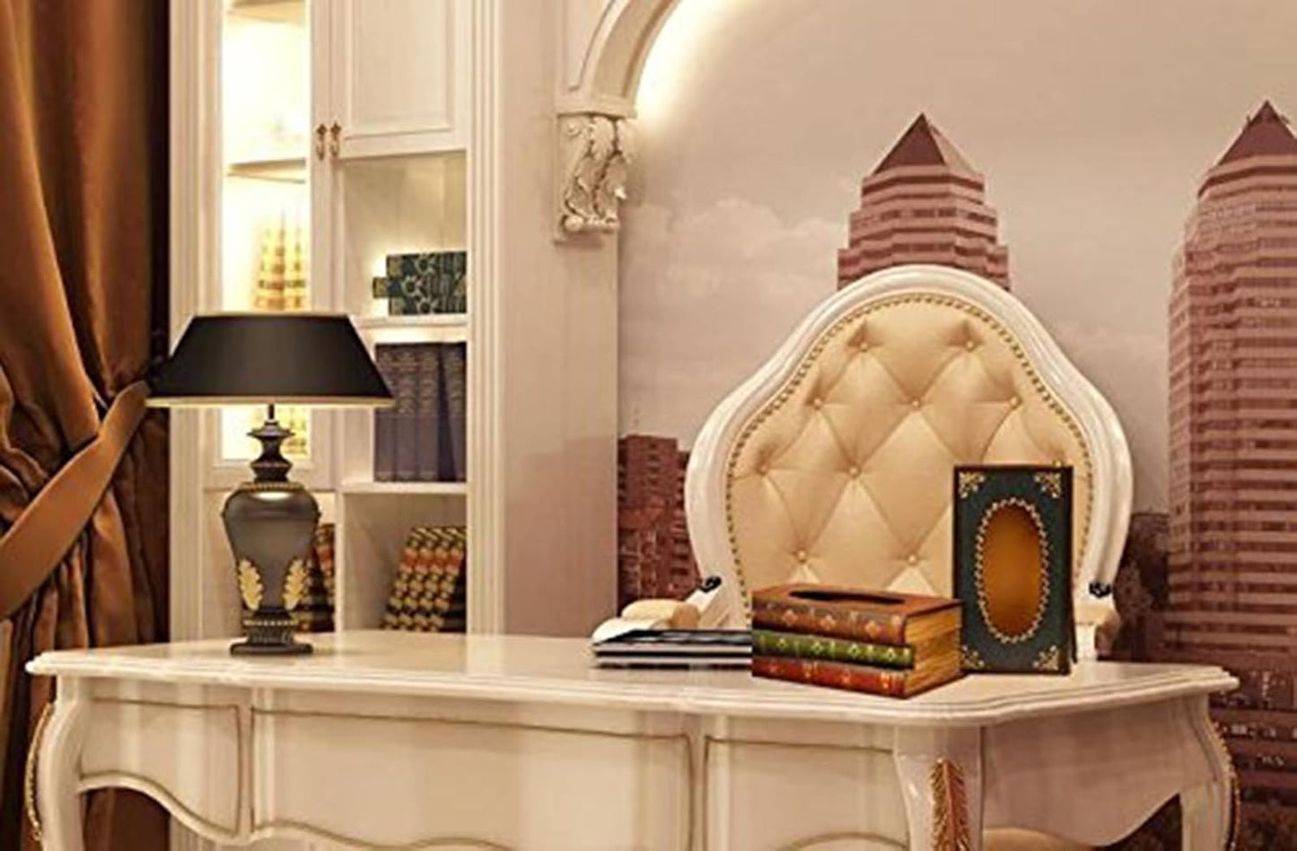 Elegant Wooden Antique Book Tissue Holder Dispenser/Novelty Napkin Holder / 10.75 x 6.5 x 4