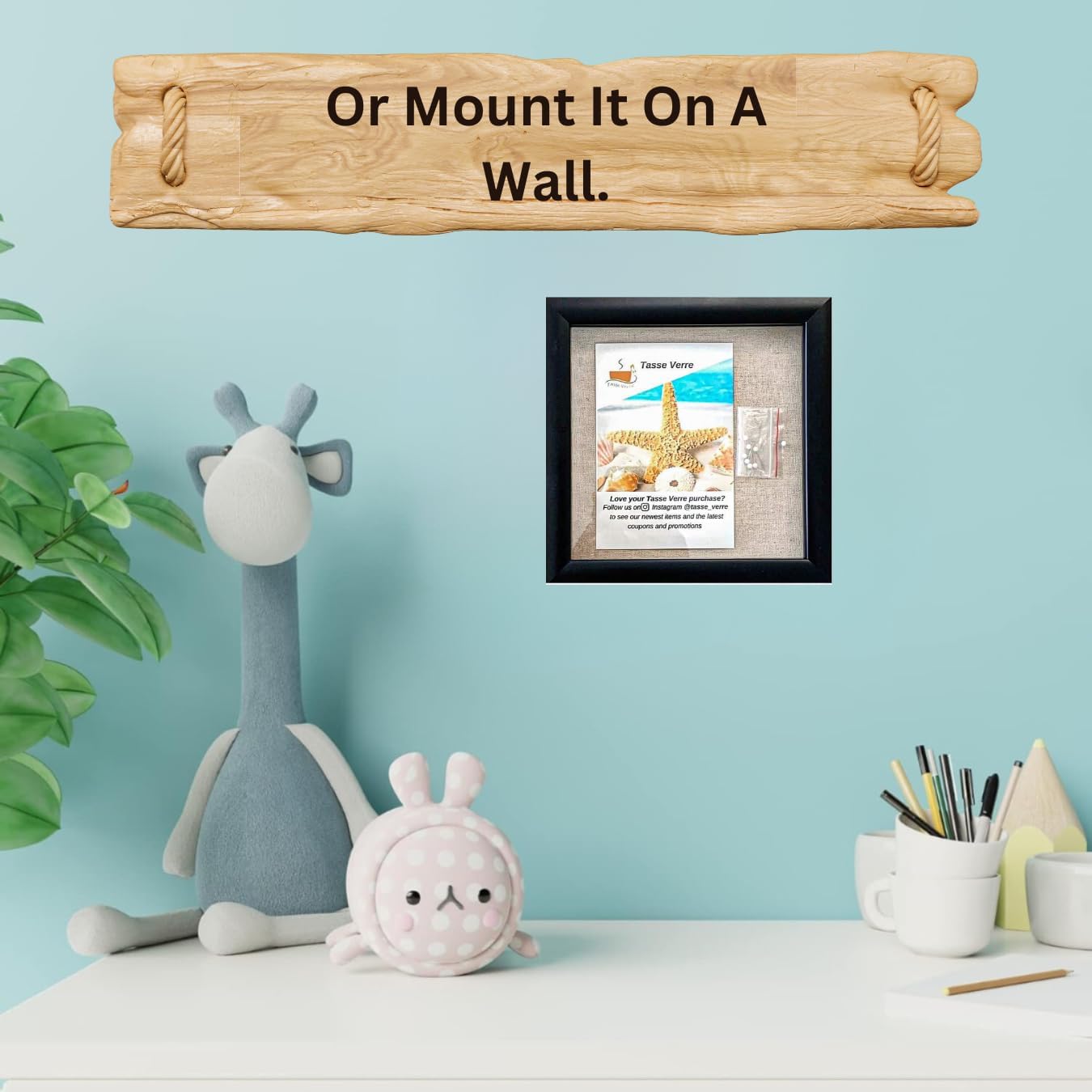 8x8 Black Display Shadow Box (2-Pack) Frame w/Linen Background and 16 Stick Pins - Ready to Hang Shadowbox Picture