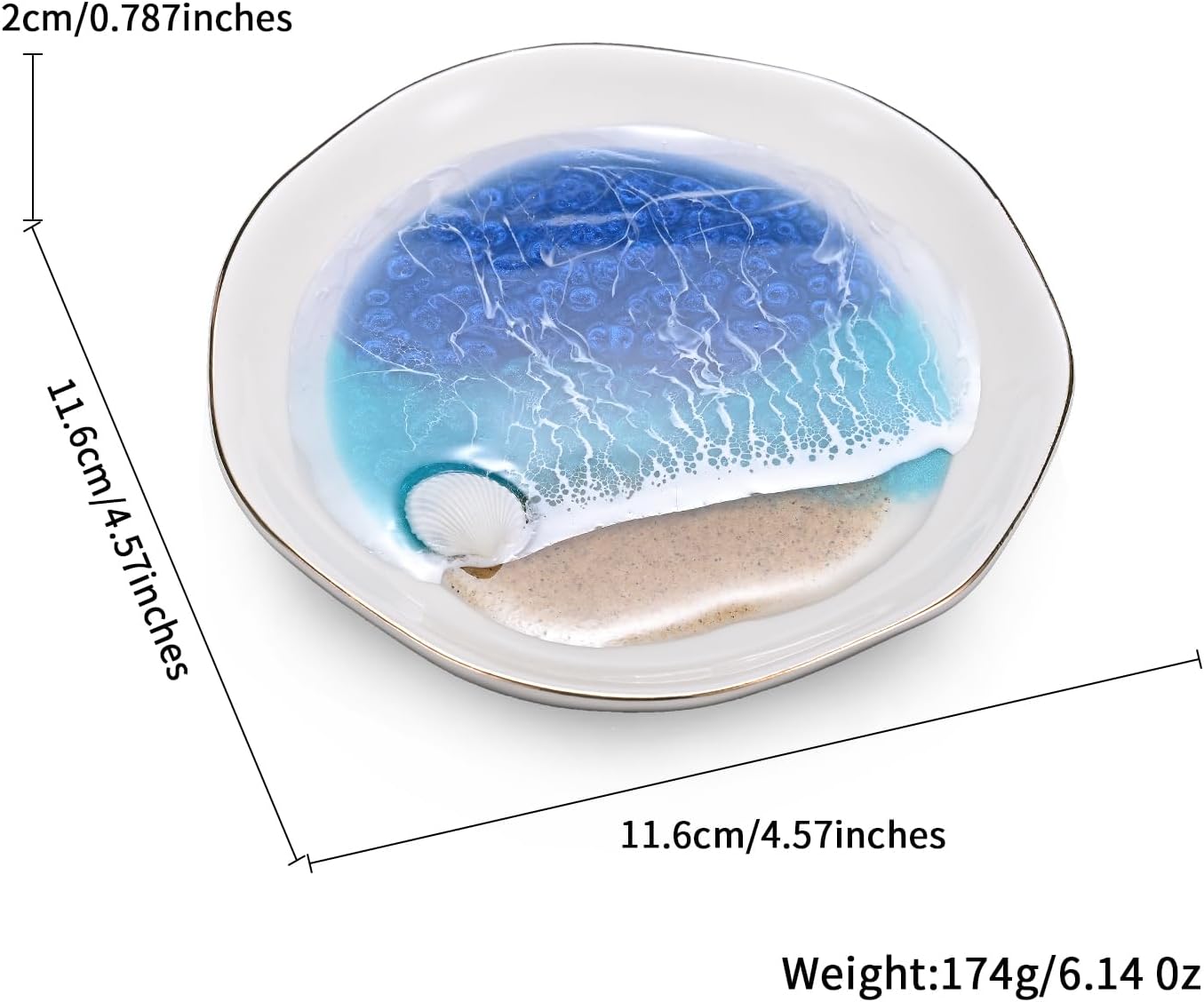 Ceramic Jewelry Tray Trinket Dish