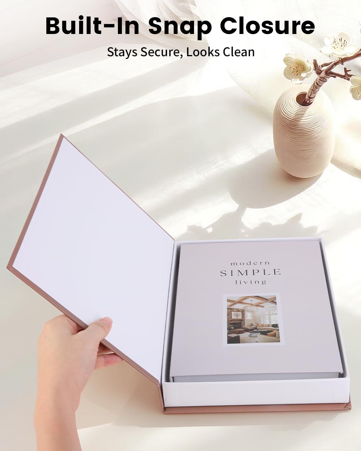 Faux Book Box / Neutral Tones / Set of 2