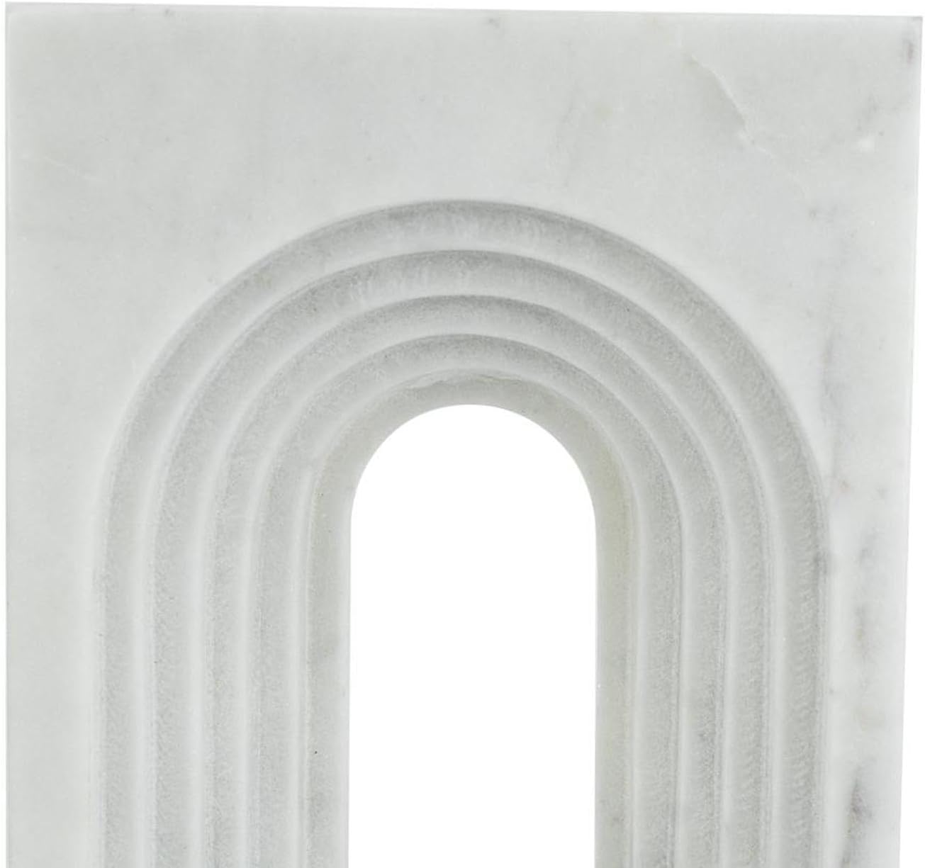 Carved Modern Art Piece for Desk / White