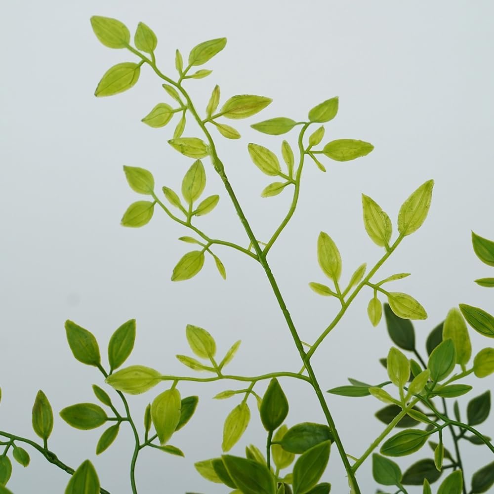Nandina Artificial Plants Greenery Stems for Vase Fake Plants Fake Leaves / Green / Set of 4