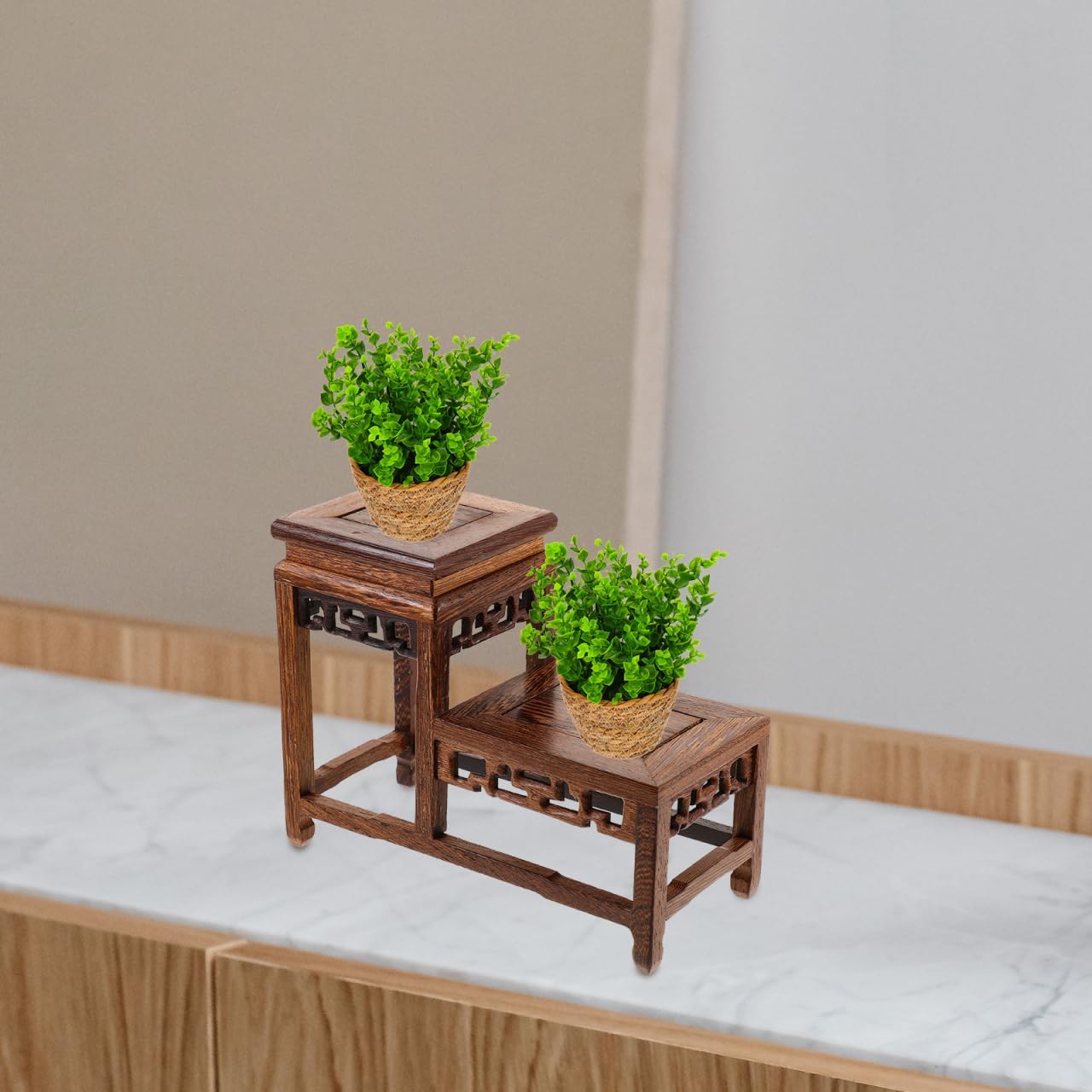 Wood Base Riser for Teapots and Vases Retro Small Figurine Display Stand Vintage Base
