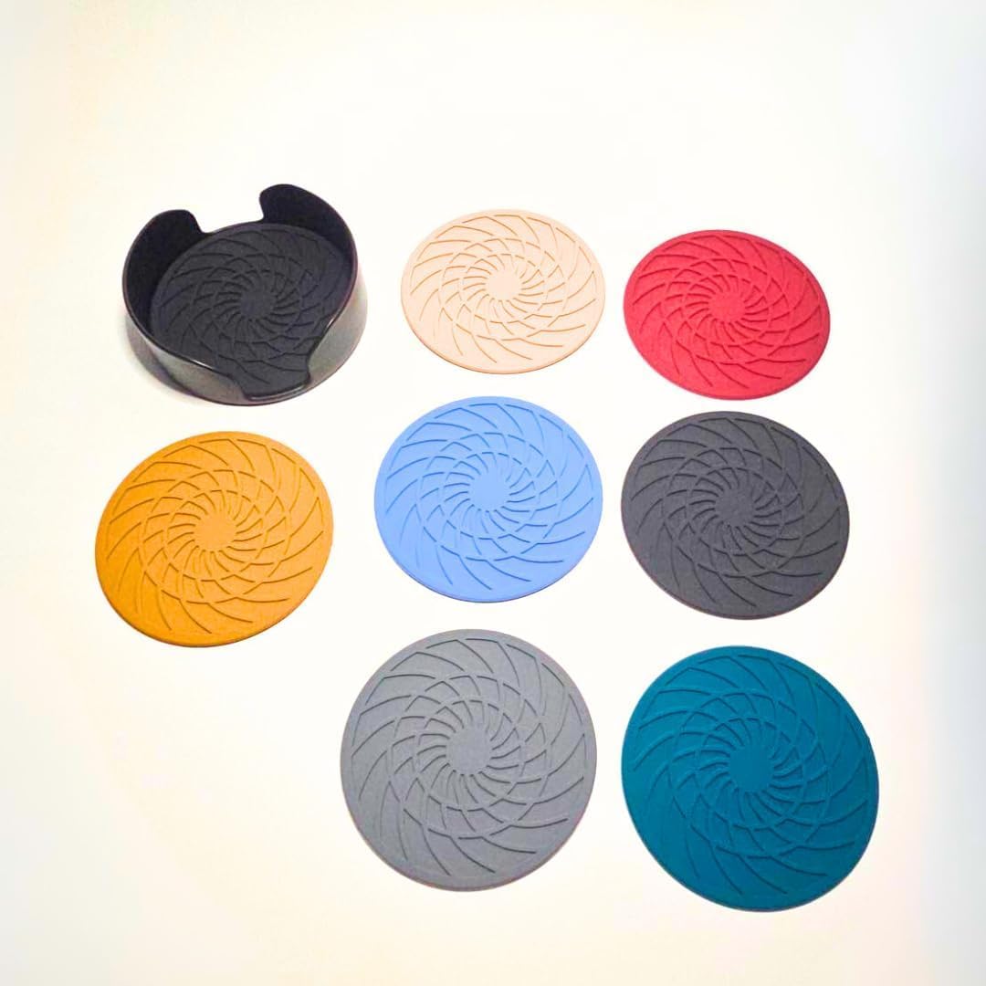 Holder Round Colorful BPA Free Silicone / Set of 8