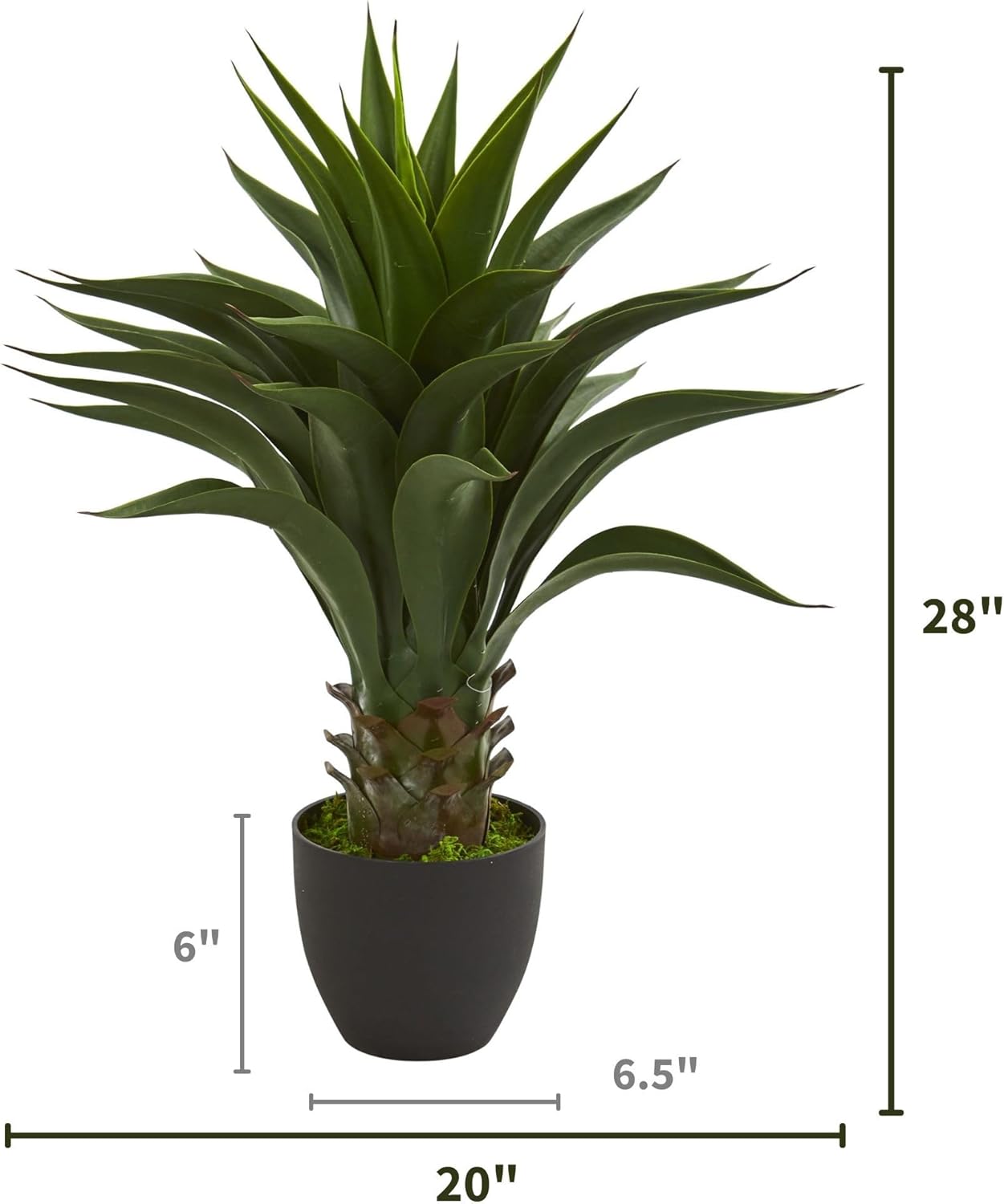 28" Agave Artificial Plant / Green